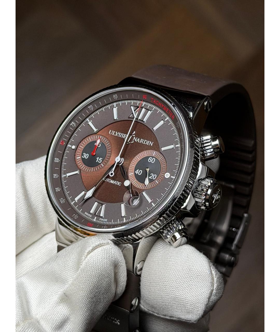 Ulysse Nardin Коричневые часы, фото 3