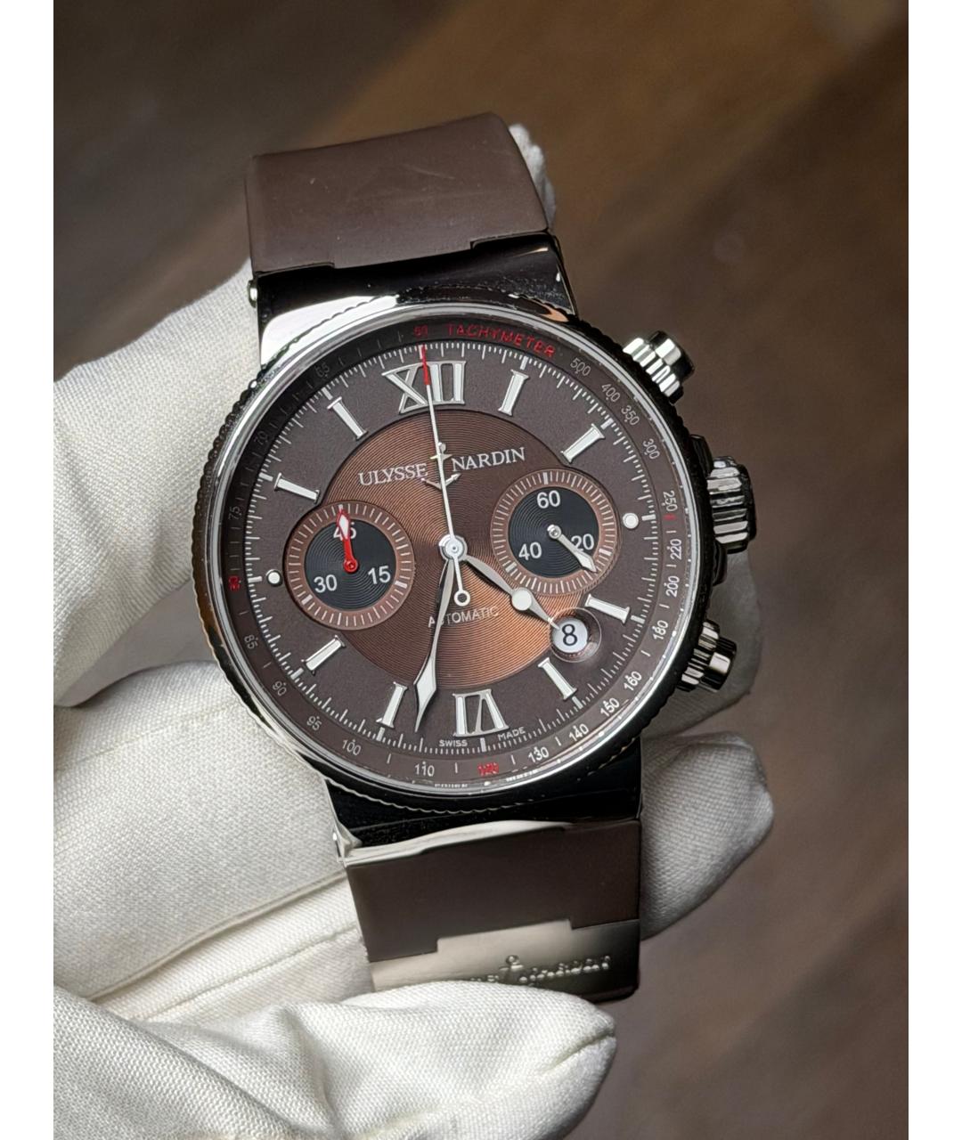 Ulysse Nardin Коричневые часы, фото 2