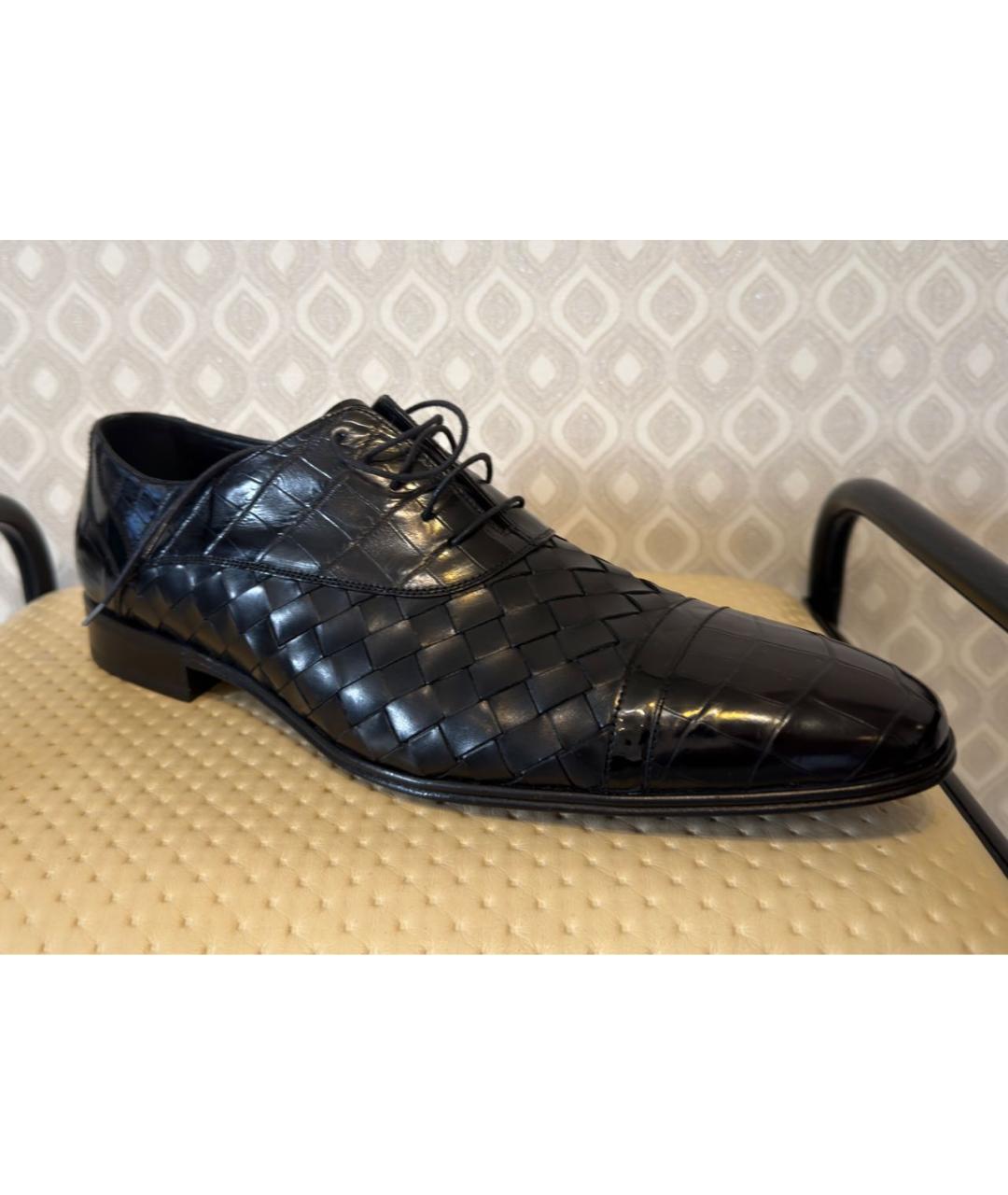 DOLCE&GABBANA Черные кожаные туфли, фото 9