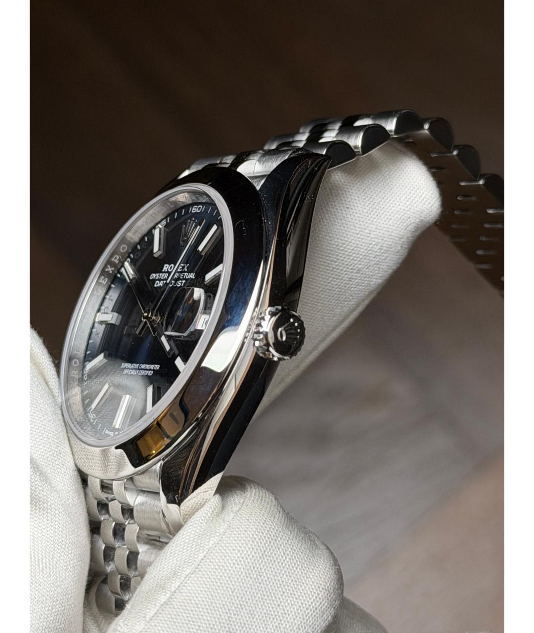 ROLEX Темно-синие часы, фото 4