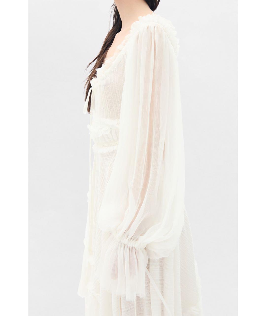 ANN DEMEULEMEESTER Белое вискозное вечернее платье, фото 6