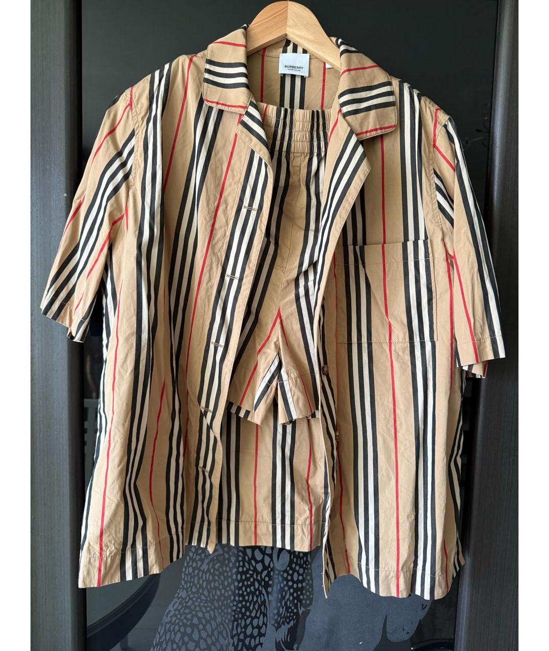 BURBERRY Коричневый хлопковый костюм с брюками, фото 9
