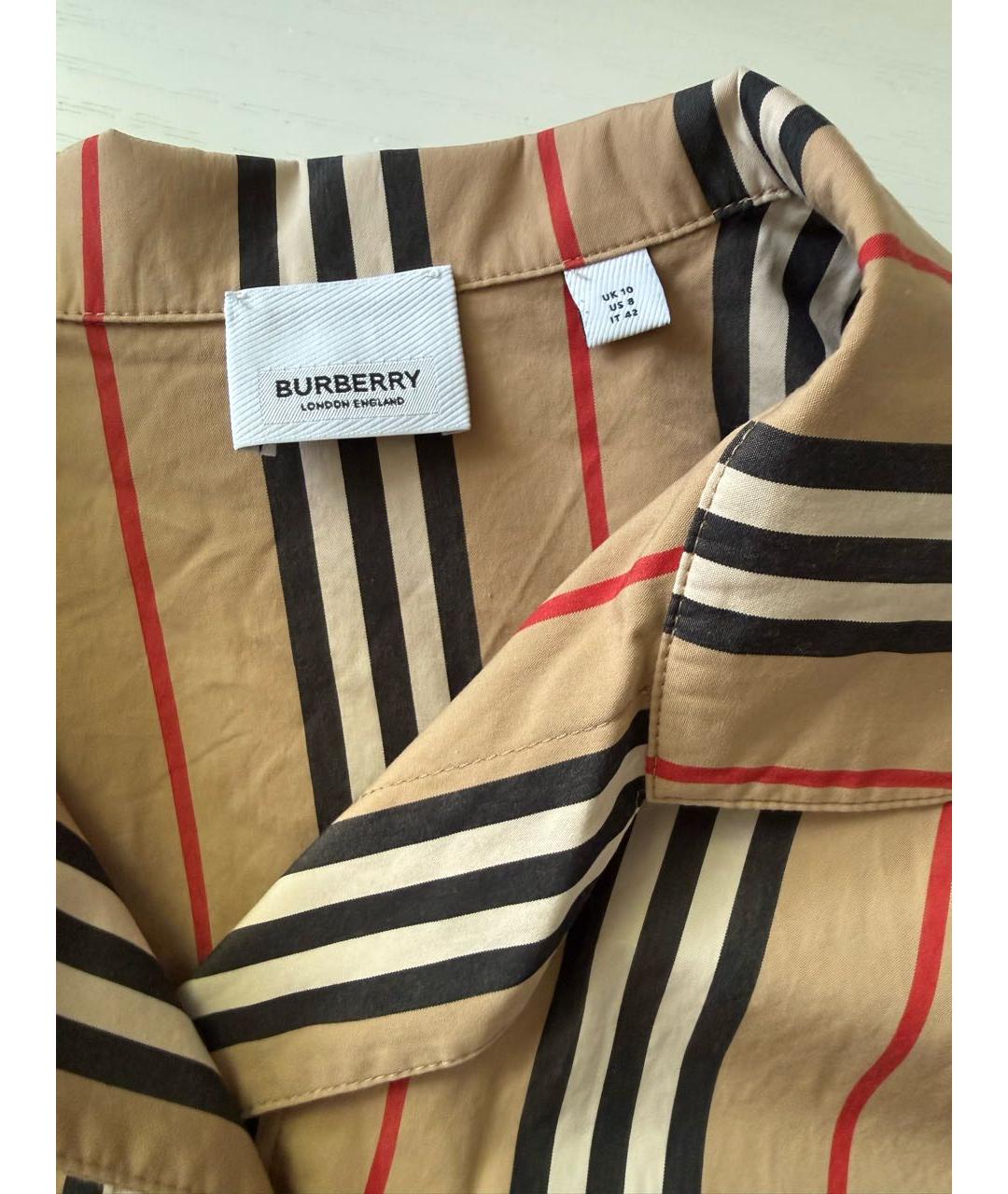 BURBERRY Коричневый хлопковый костюм с брюками, фото 5