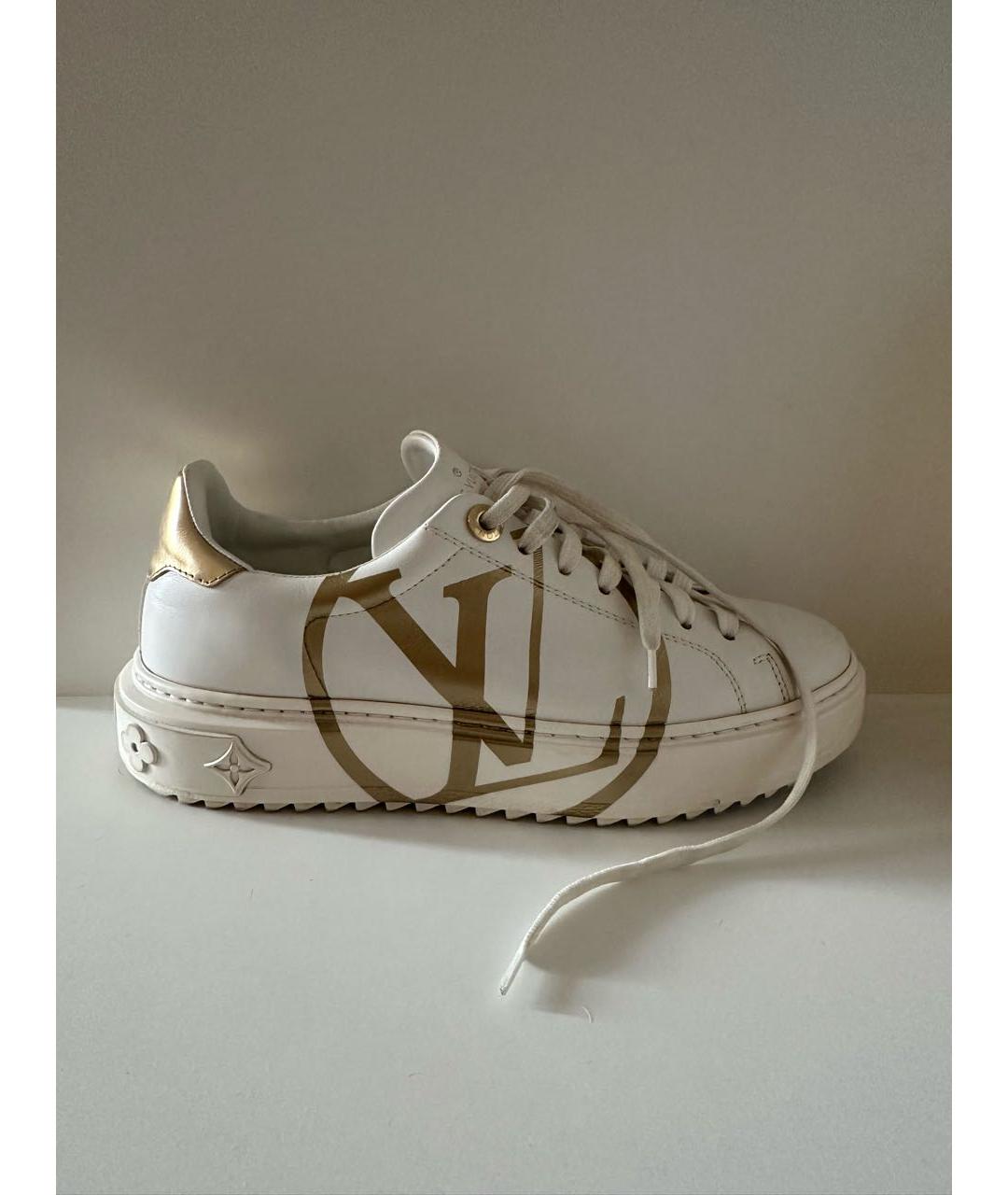 LOUIS VUITTON Белые кожаные кеды, фото 9