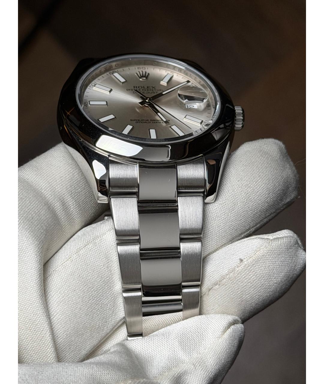 ROLEX Серебряные часы, фото 6