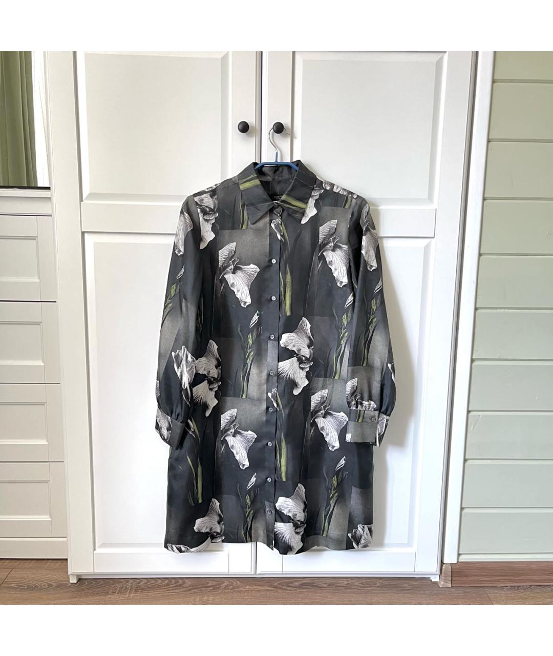 WEEKEND MAX MARA Антрацитовая шелковая рубашка, фото 2