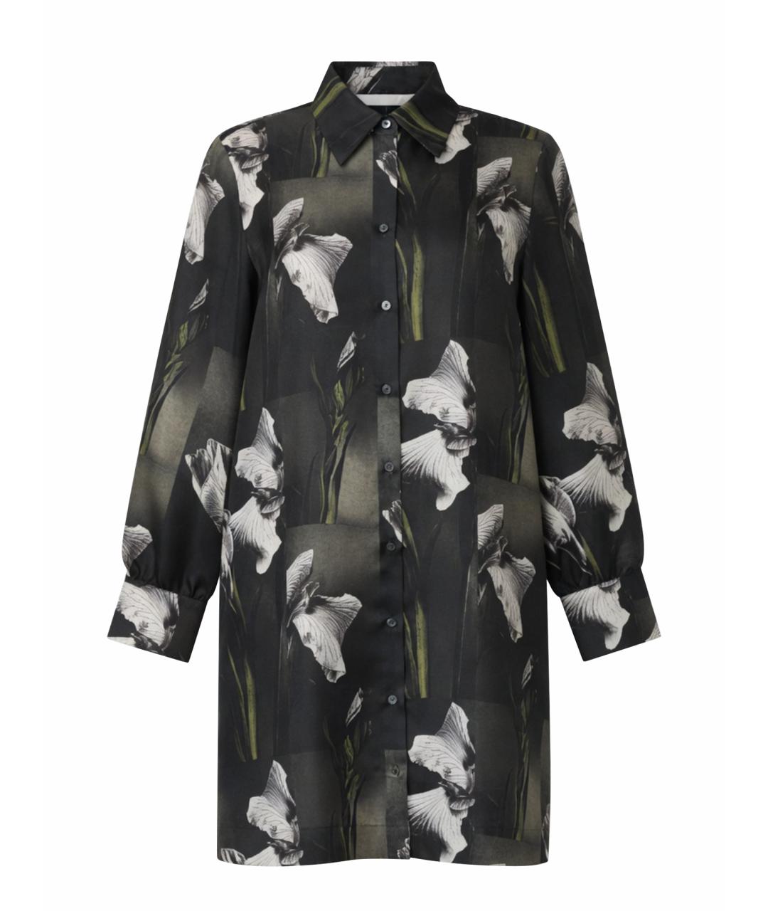 WEEKEND MAX MARA Антрацитовая шелковая рубашка, фото 1