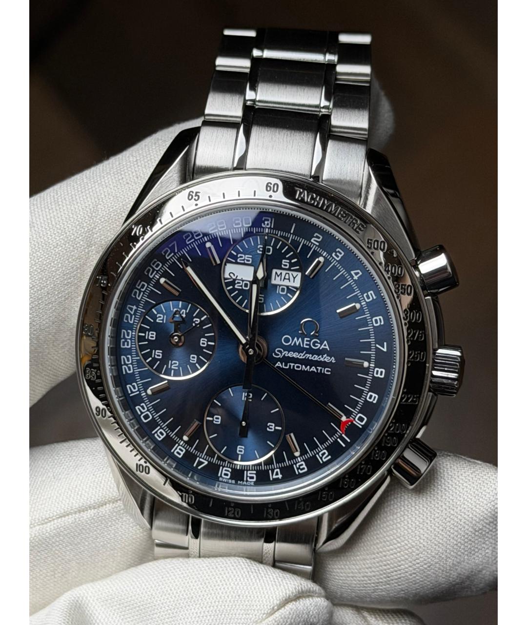 OMEGA Темно-синие часы, фото 4