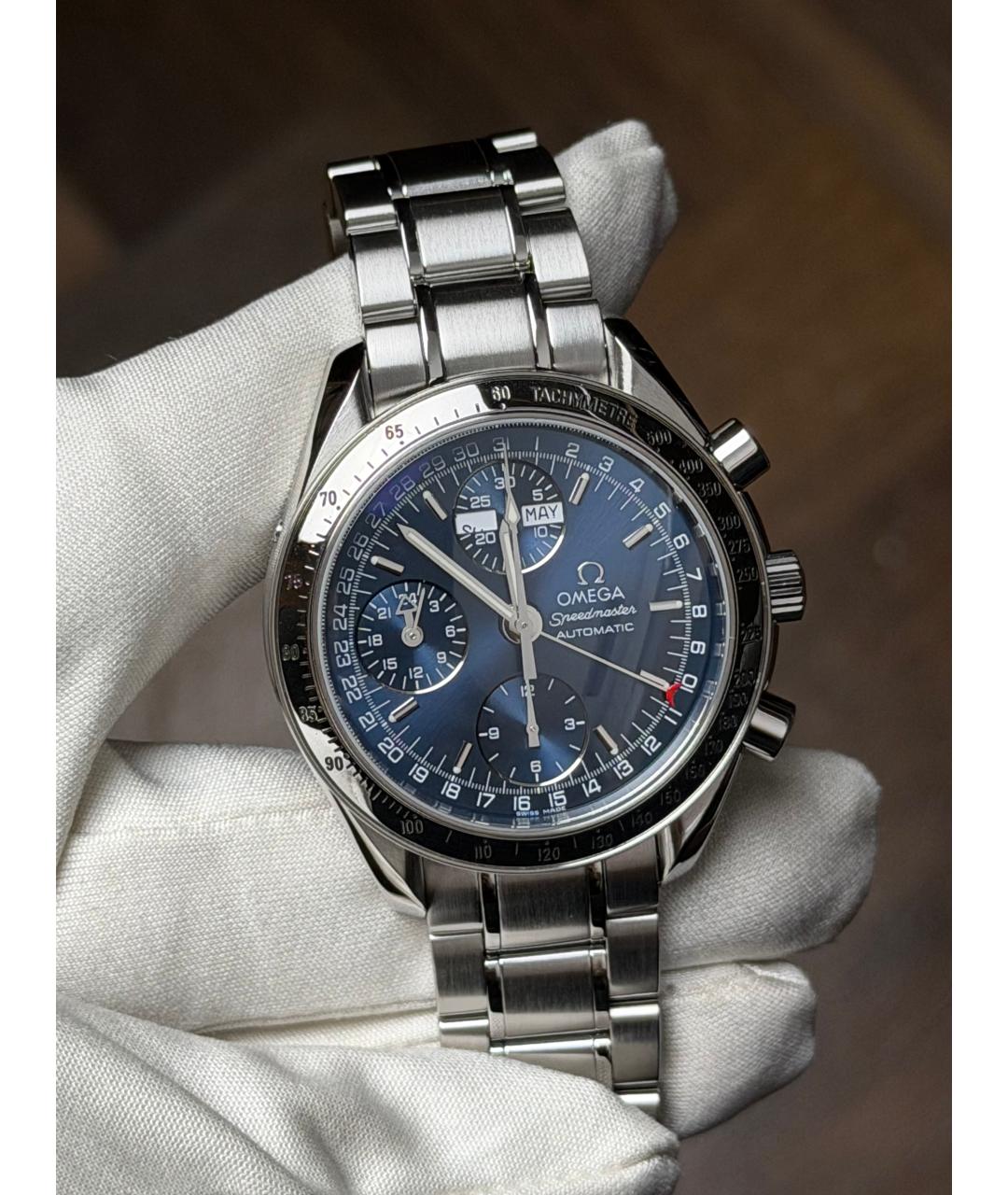 OMEGA Темно-синие часы, фото 2