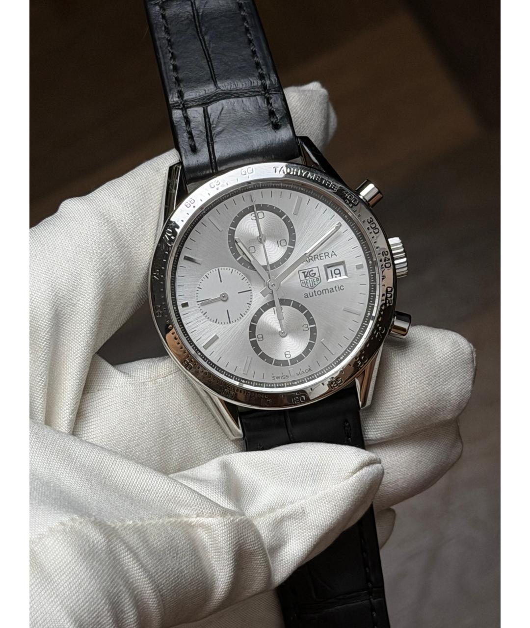 TAG HEUER Серебряные часы, фото 2