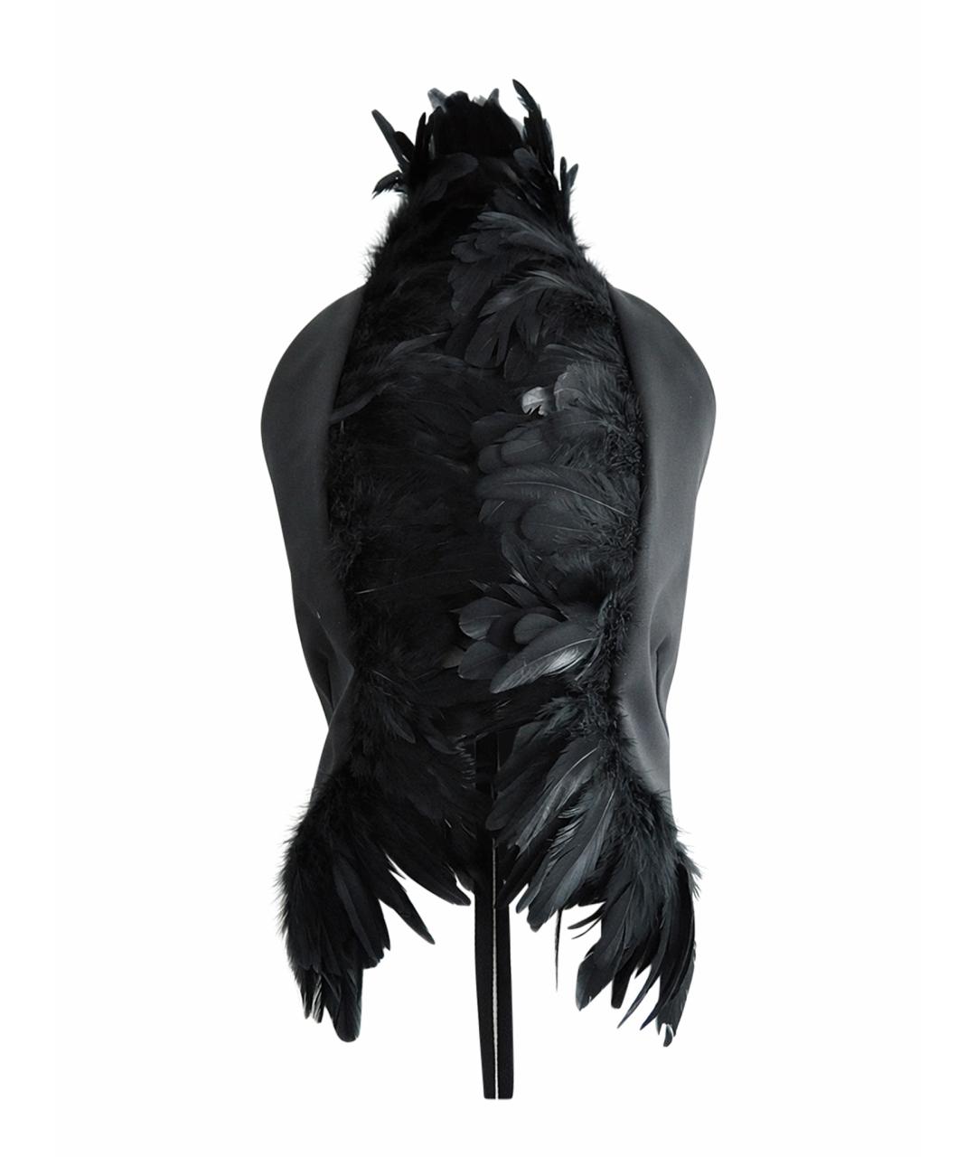 ANN DEMEULEMEESTER Черный хлопковый жилет, фото 7