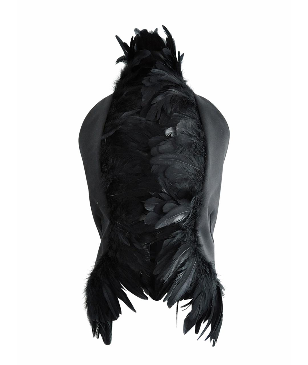 ANN DEMEULEMEESTER Черный хлопковый жилет, фото 1