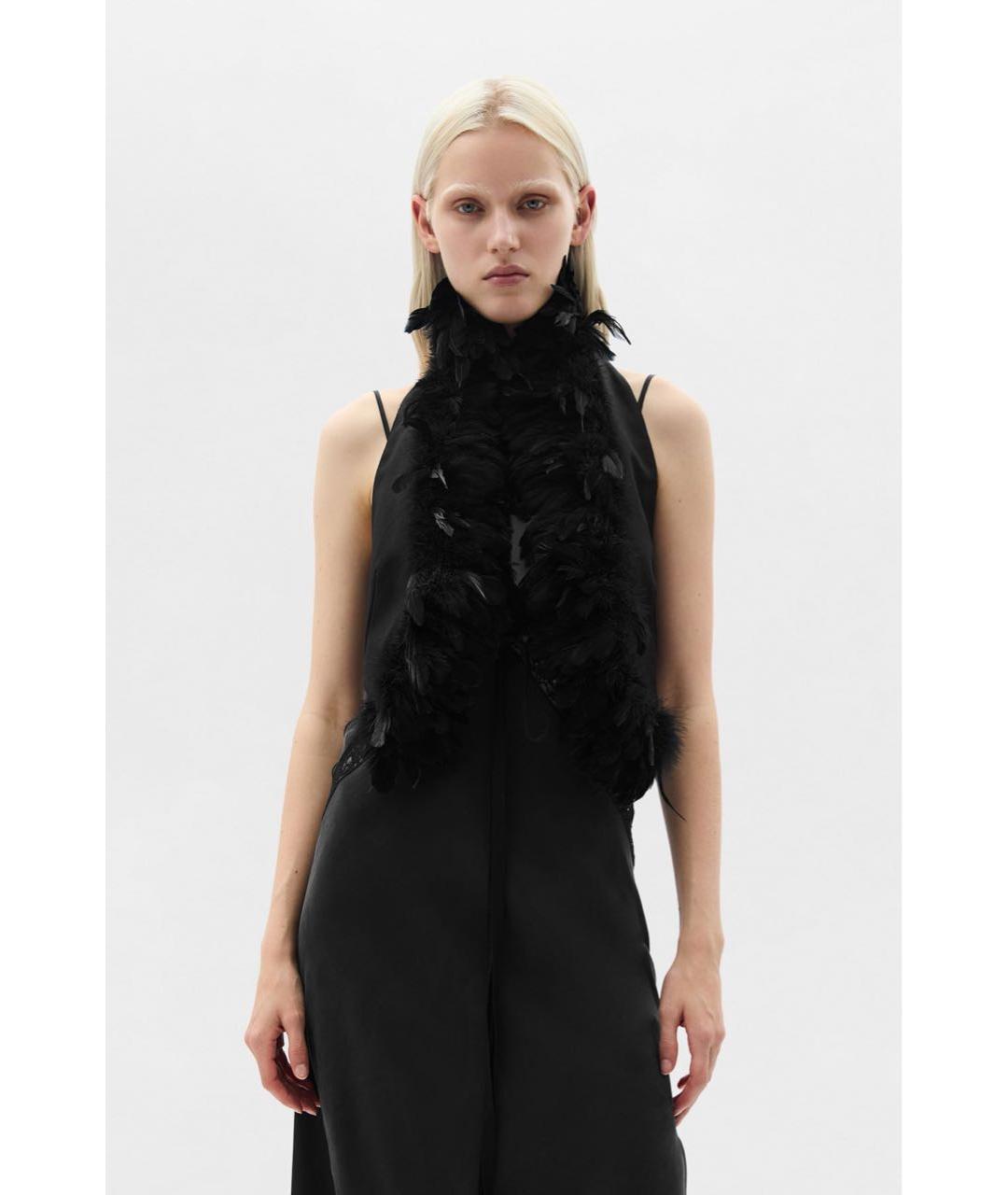 ANN DEMEULEMEESTER Черный хлопковый жилет, фото 2