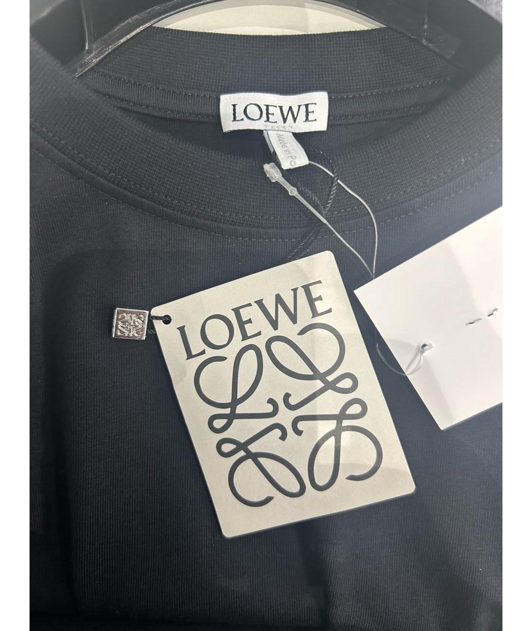 LOEWE Черная хлопковая футболка, фото 3