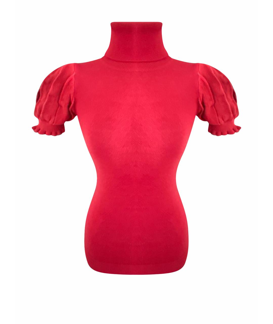 RED VALENTINO Бордовая шерстяная водолазка, фото 1