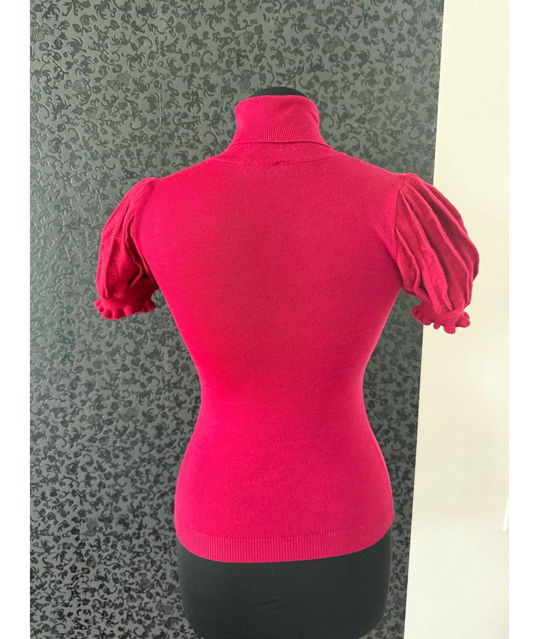 RED VALENTINO Бордовая шерстяная водолазка, фото 2
