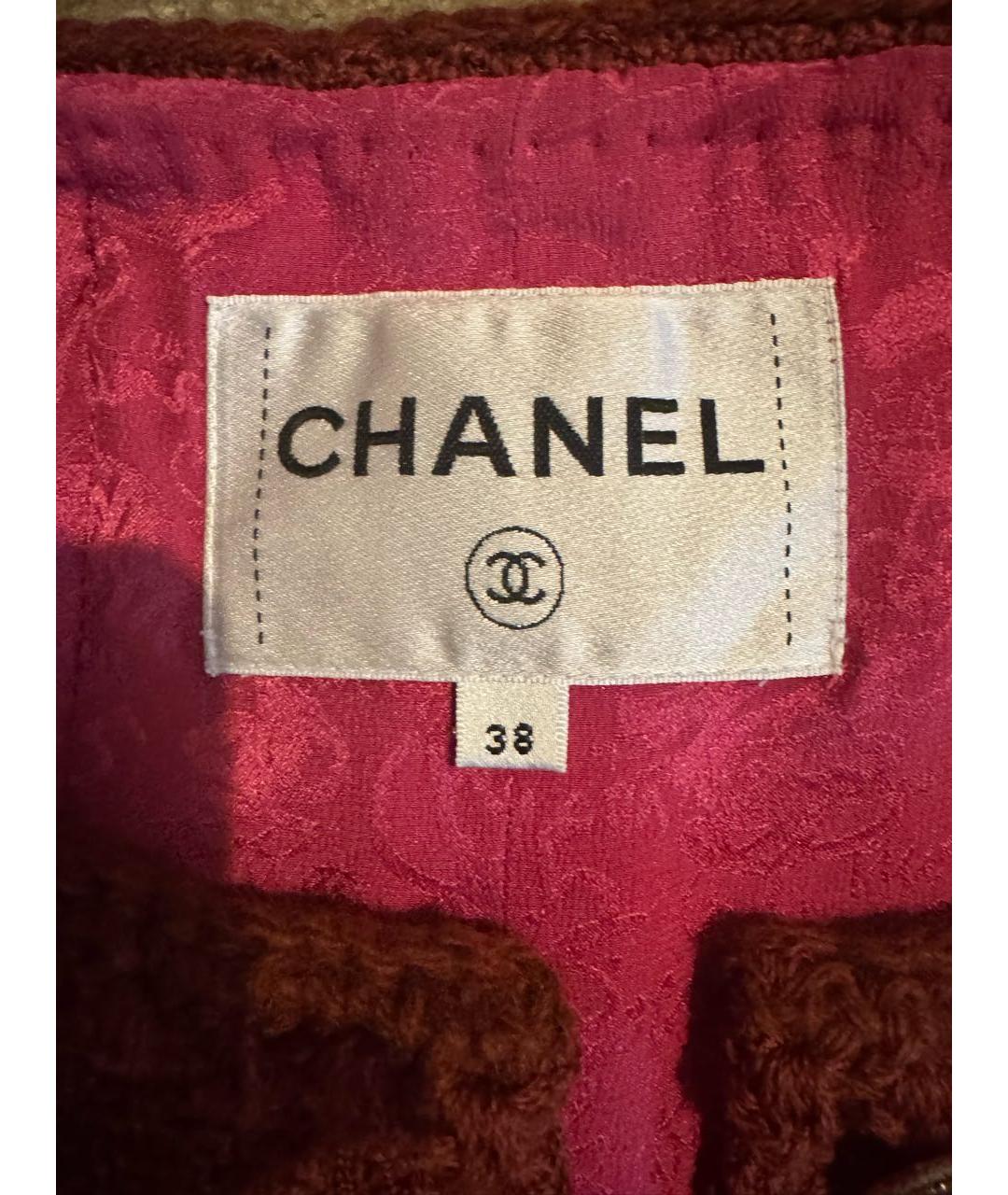 CHANEL Коричневый шерстяной жилет, фото 2