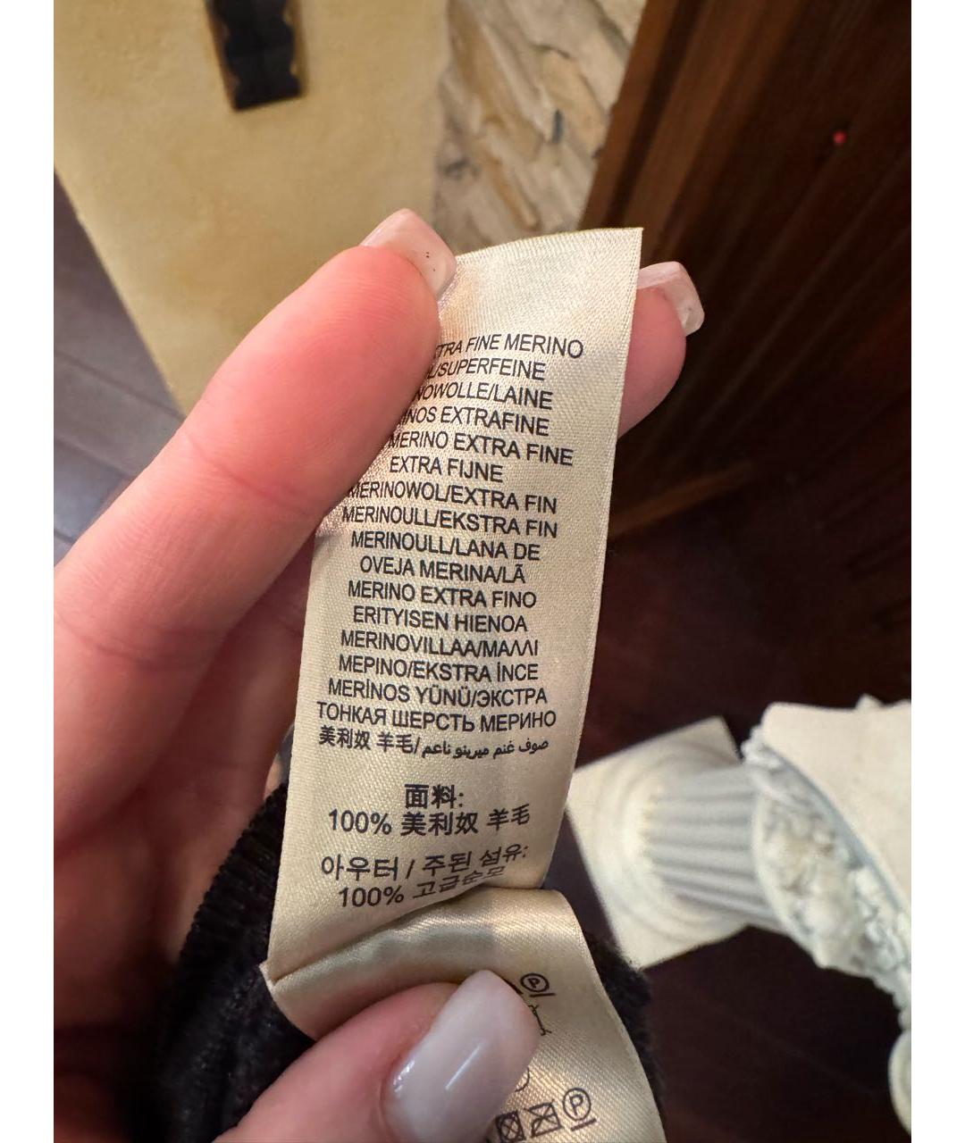 BURBERRY Антрацитовый шерстяной джемпер / свитер, фото 4