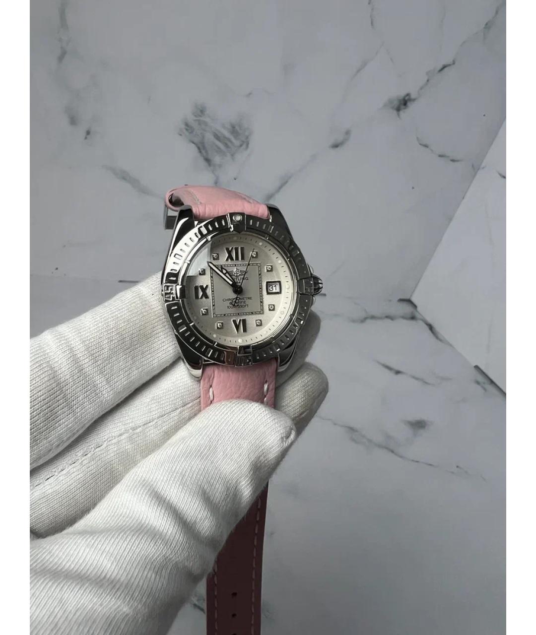 BREITLING Серебряные металлические часы, фото 3