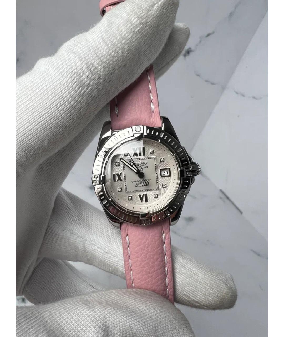 BREITLING Серебряные металлические часы, фото 2