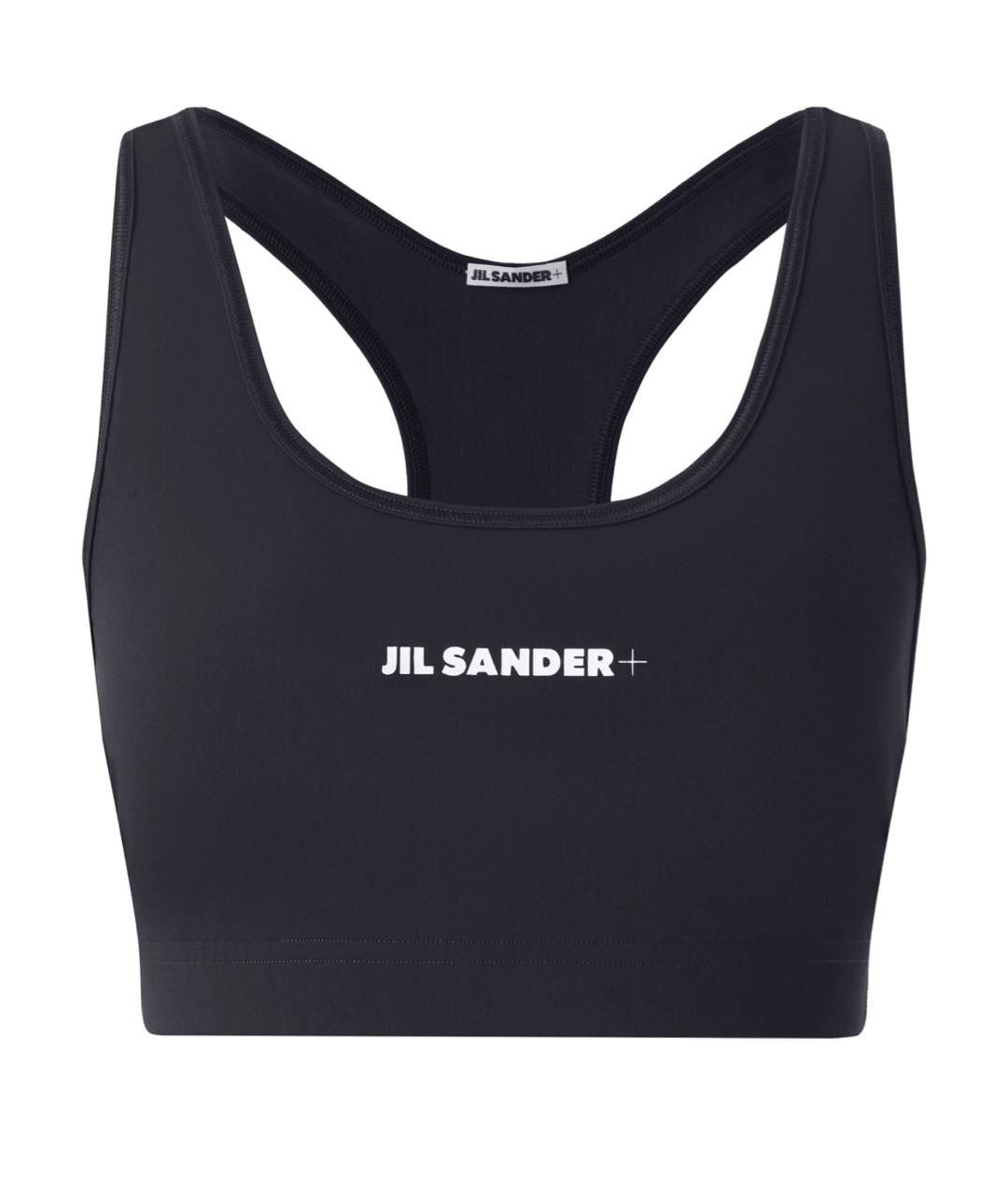 JIL SANDER Черная полиамидовая майка, фото 1