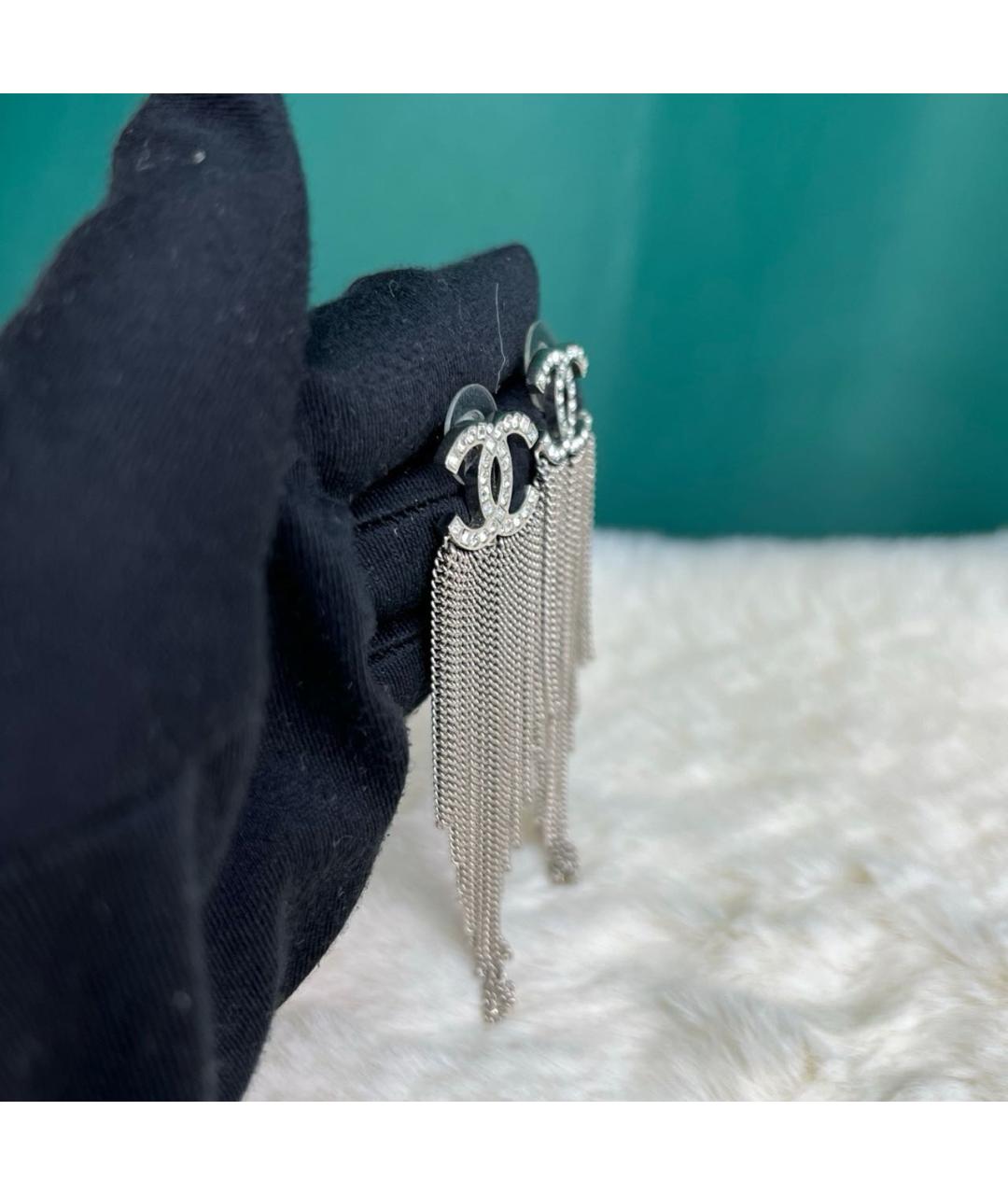CHANEL Серебряные серьги, фото 4
