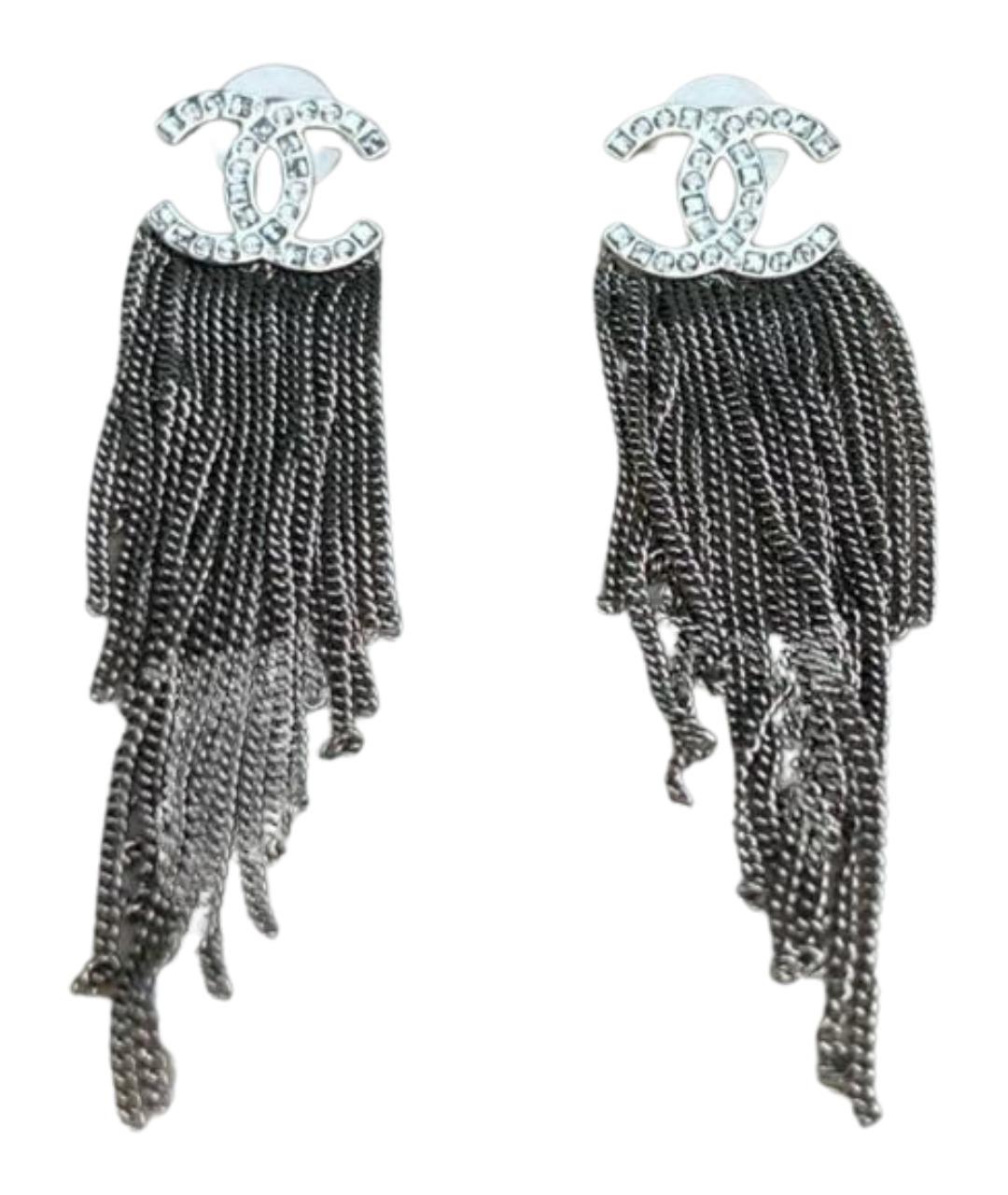 CHANEL Серебряные серьги, фото 1