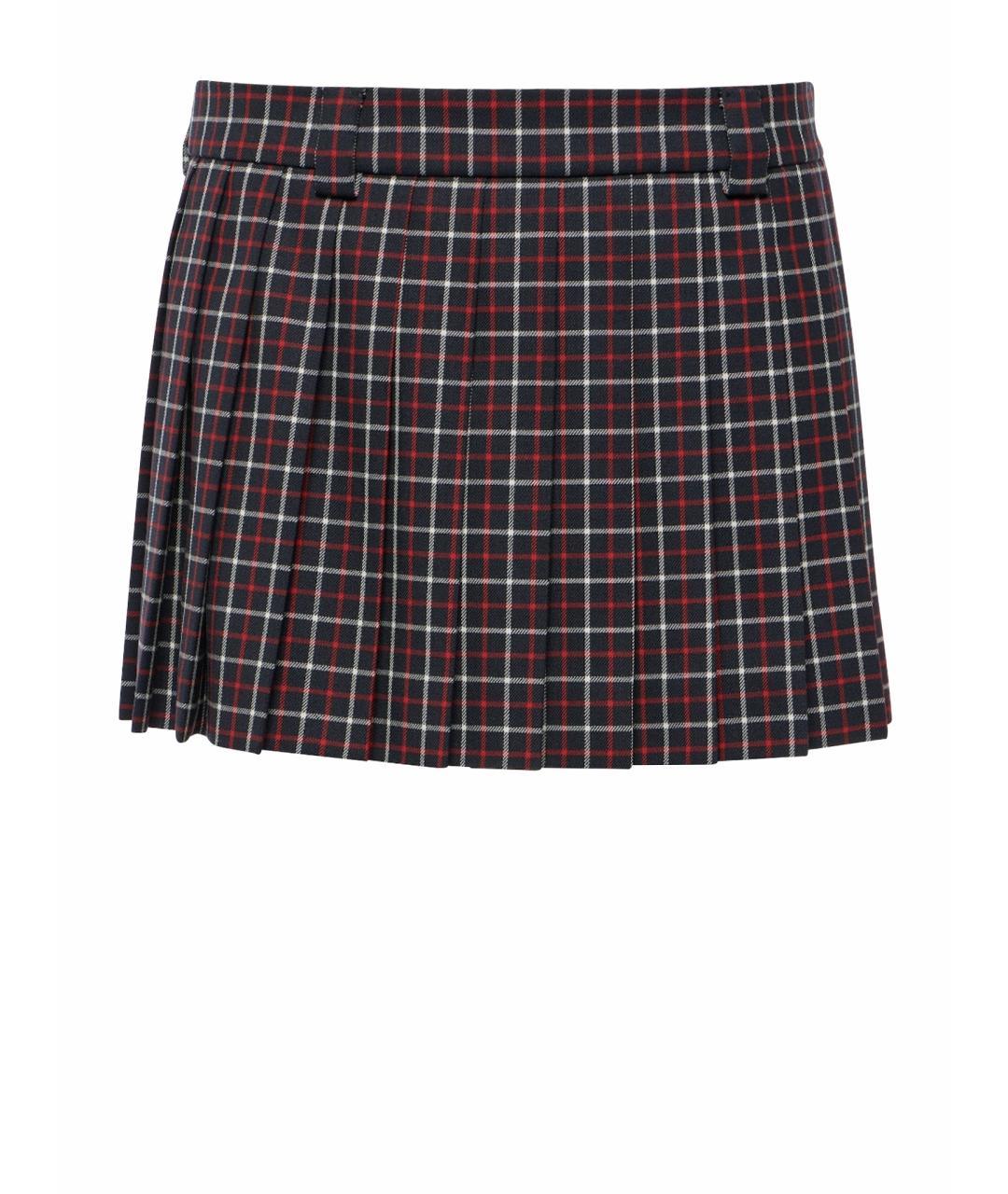 MIU MIU Мульти шерстяная юбка мини, фото 1