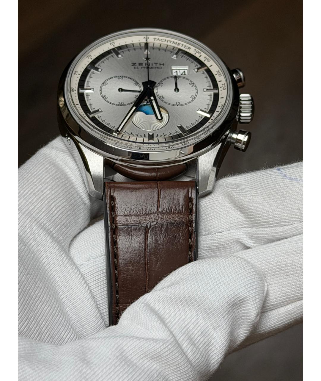 ZENITH Серебряные часы, фото 6