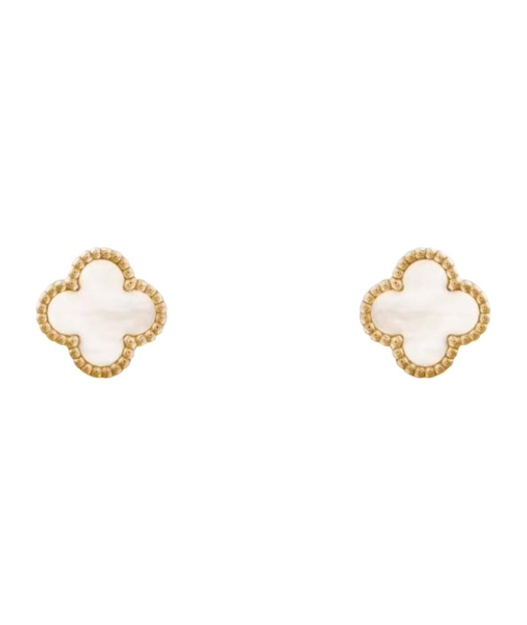 VAN CLEEF & ARPELS Белые серьги из желтого золота, фото 1