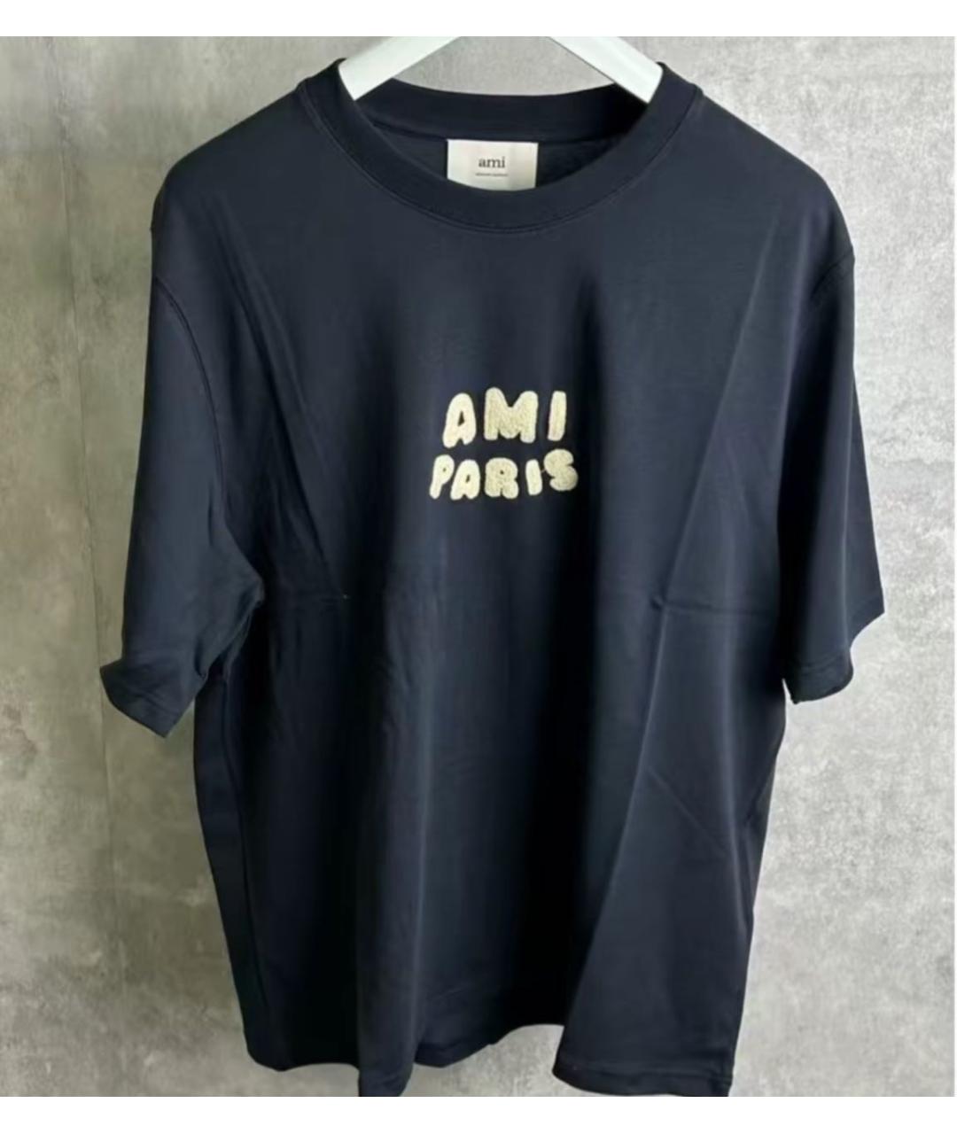 Ami Paris Темно-синяя футболка, фото 7