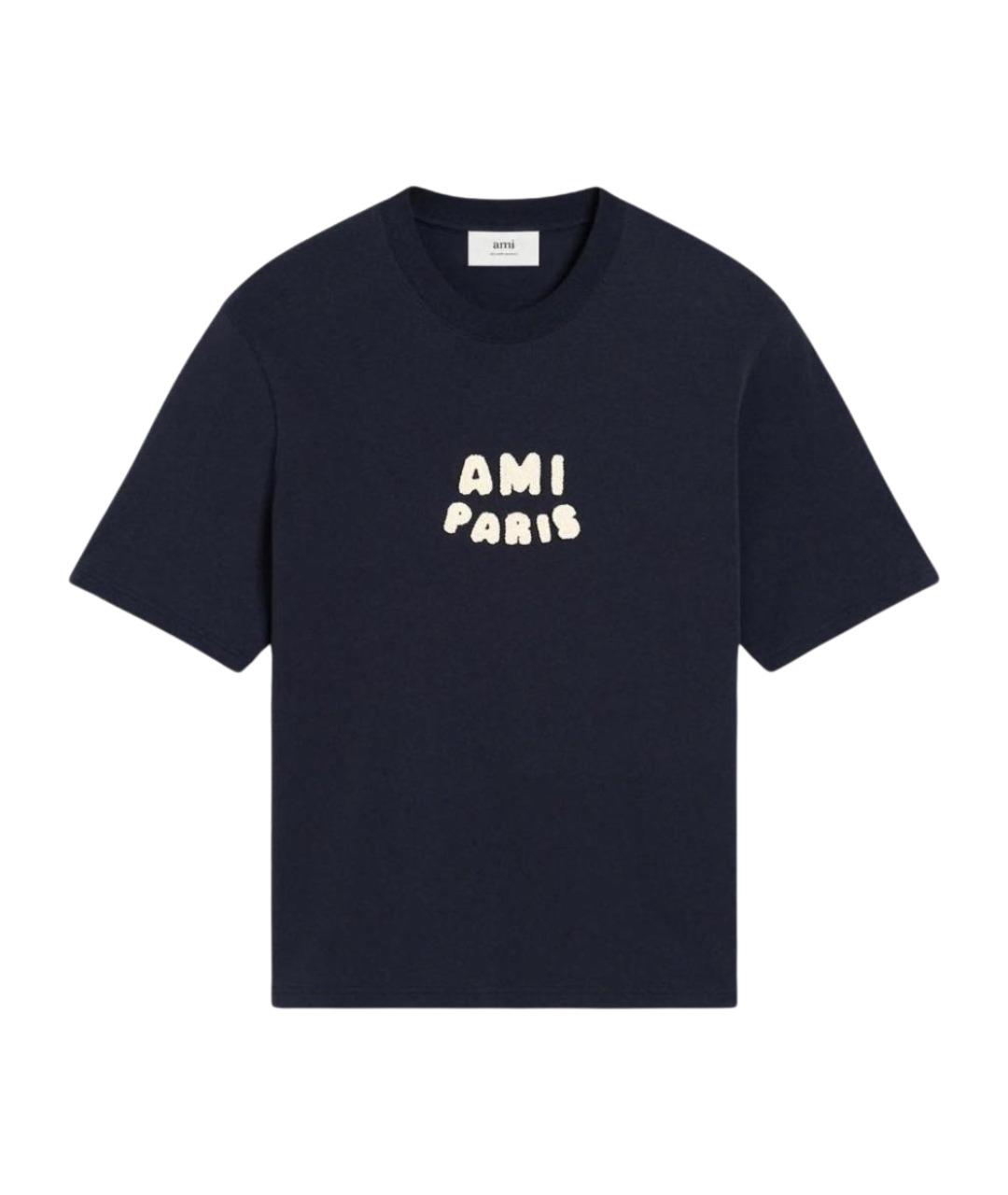 Ami Paris Темно-синяя футболка, фото 1