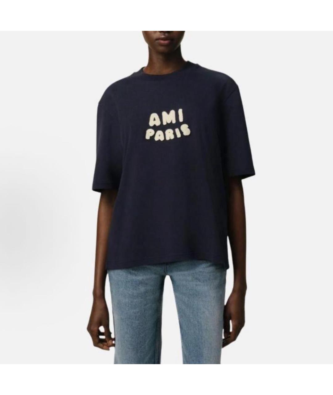 Ami Paris Темно-синяя футболка, фото 2