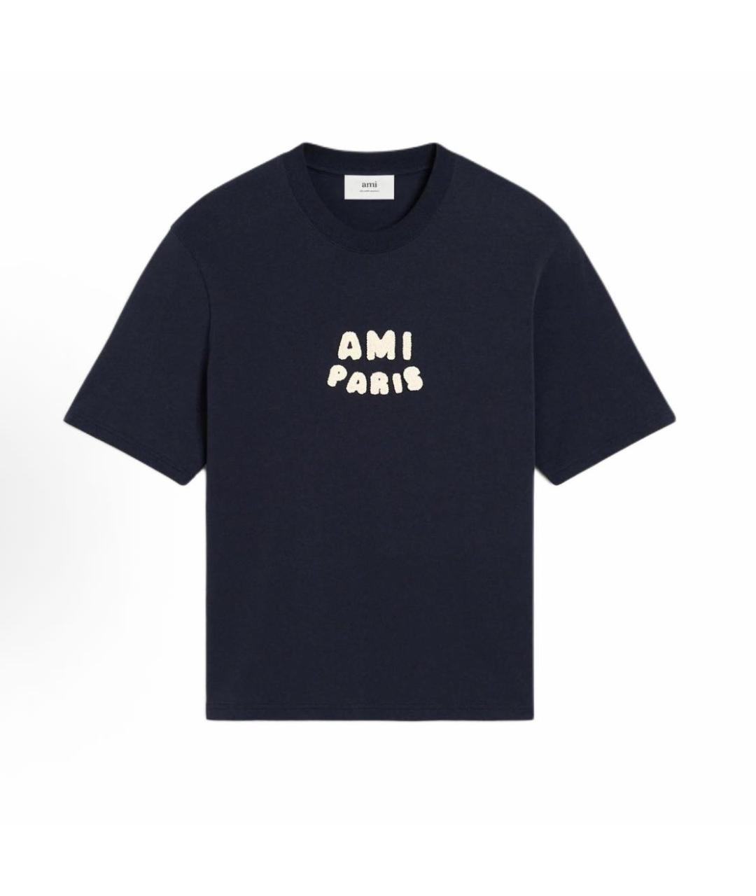 Ami Paris Темно-синяя футболка, фото 9