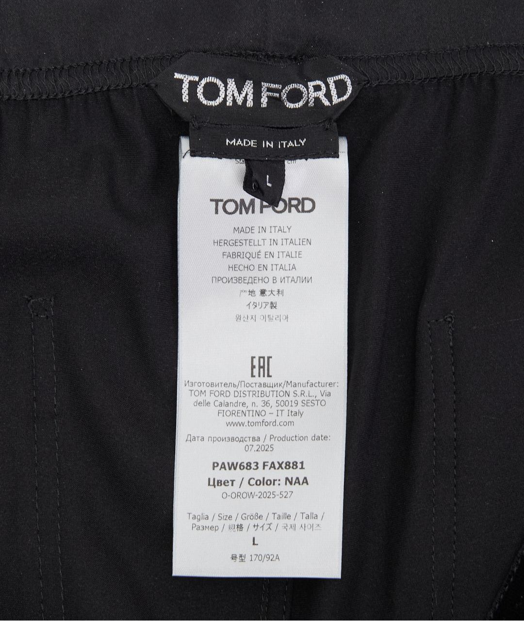 TOM FORD Черные шелковые брюки широкие, фото 2
