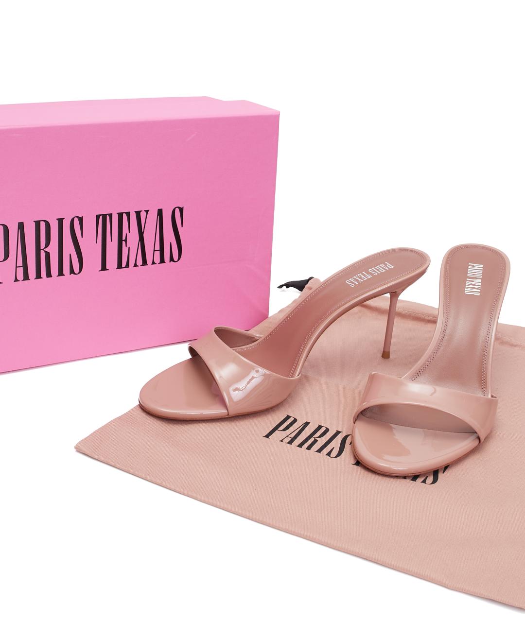 PARIS TEXAS Бежевые кожаные босоножки, фото 8