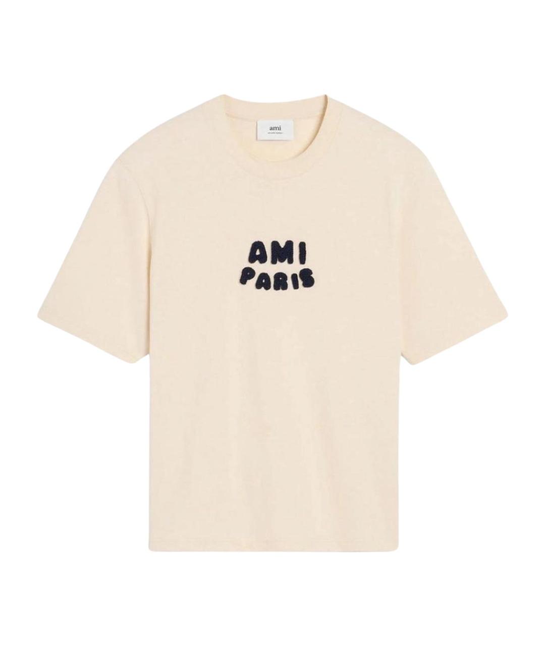 Ami Paris Бежевая футболка, фото 1