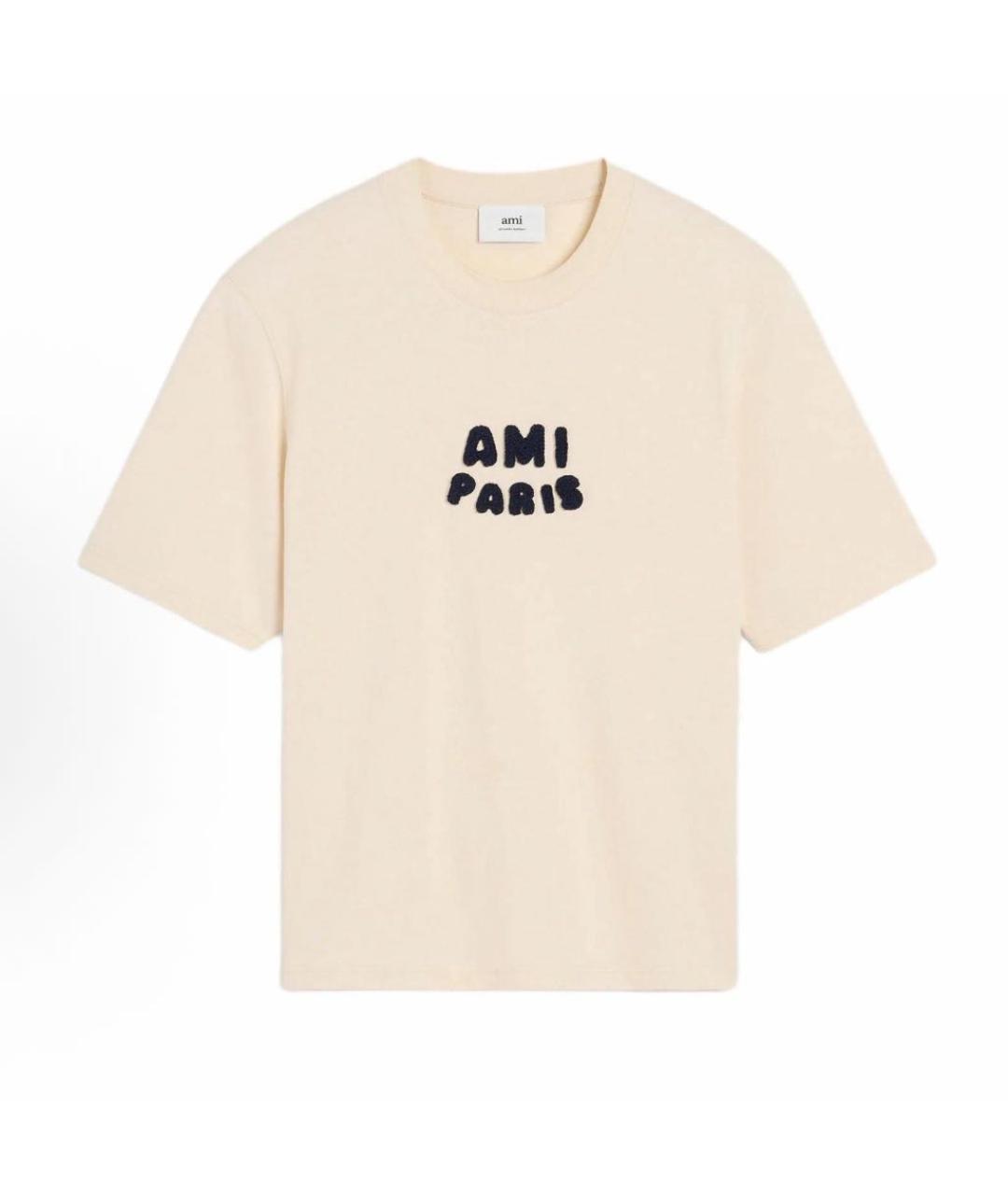Ami Paris Бежевая футболка, фото 9