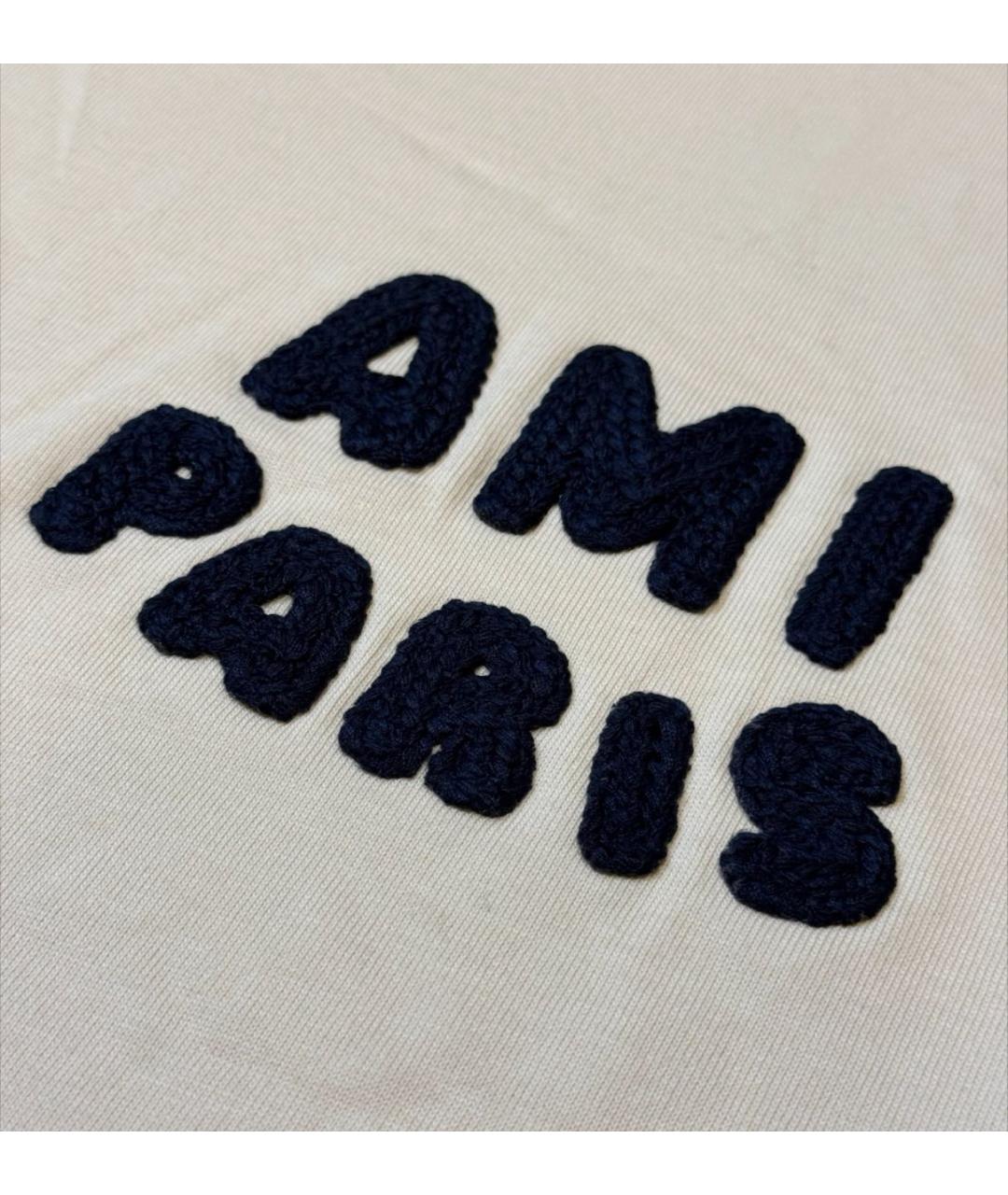 Ami Paris Бежевая футболка, фото 8