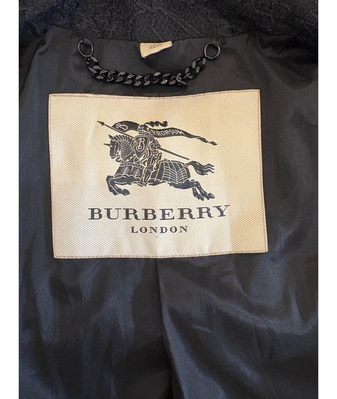 BURBERRY Черный полиамидовый тренч/плащ, фото 4