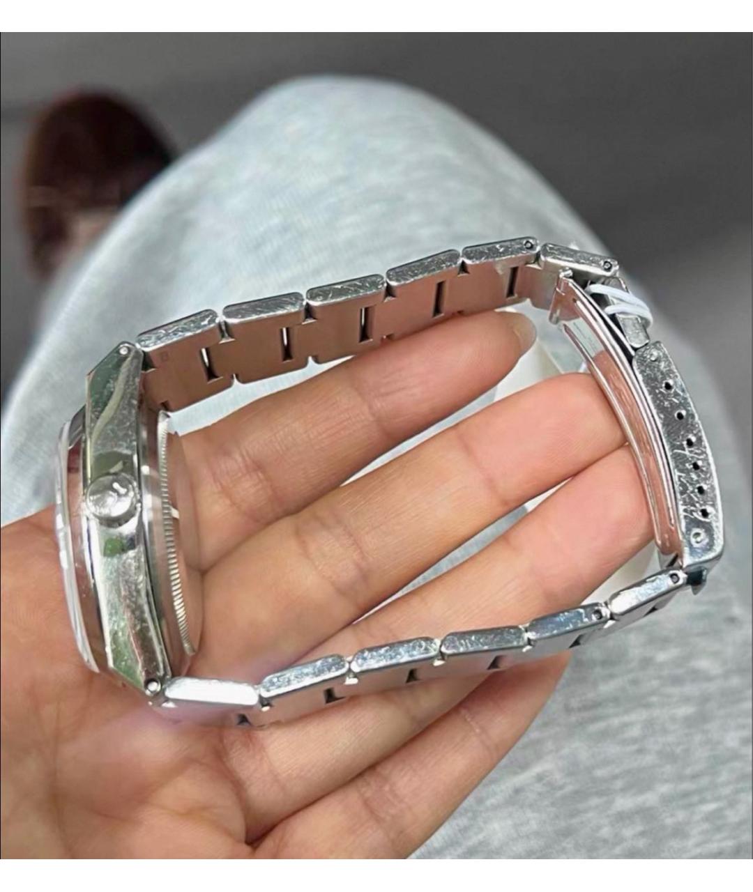 ROLEX Темно-синие металлические часы, фото 3
