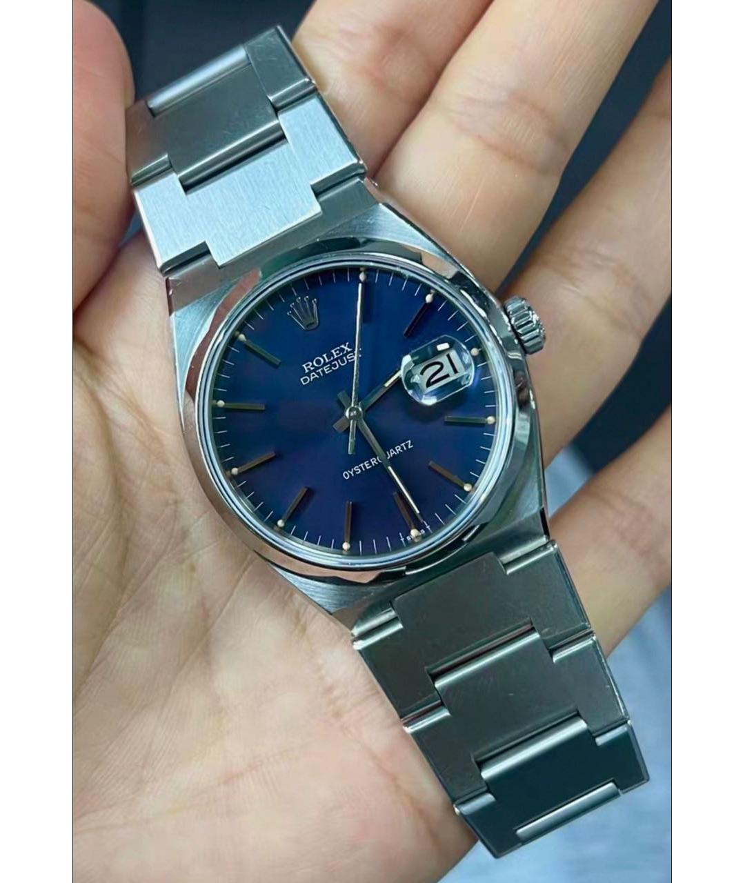 ROLEX Темно-синие металлические часы, фото 2