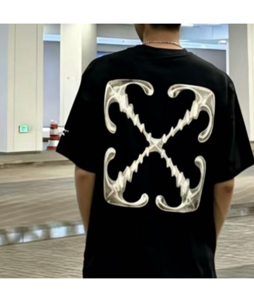 OFF-WHITE Черная футболка, фото 6