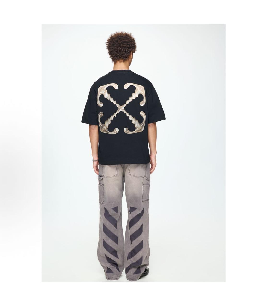 OFF-WHITE Черная футболка, фото 5
