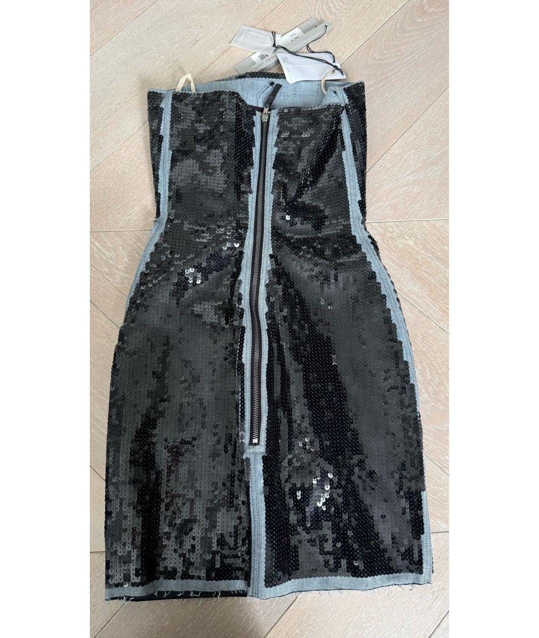 RICK OWENS Черное деним вечернее платье, фото 2