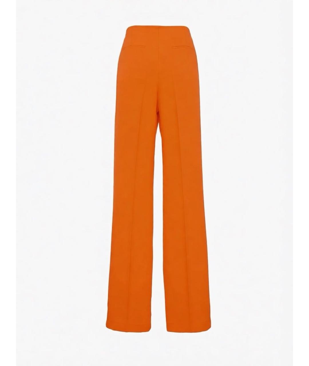 MSGM Оранжевые шерстяные прямые брюки, фото 2