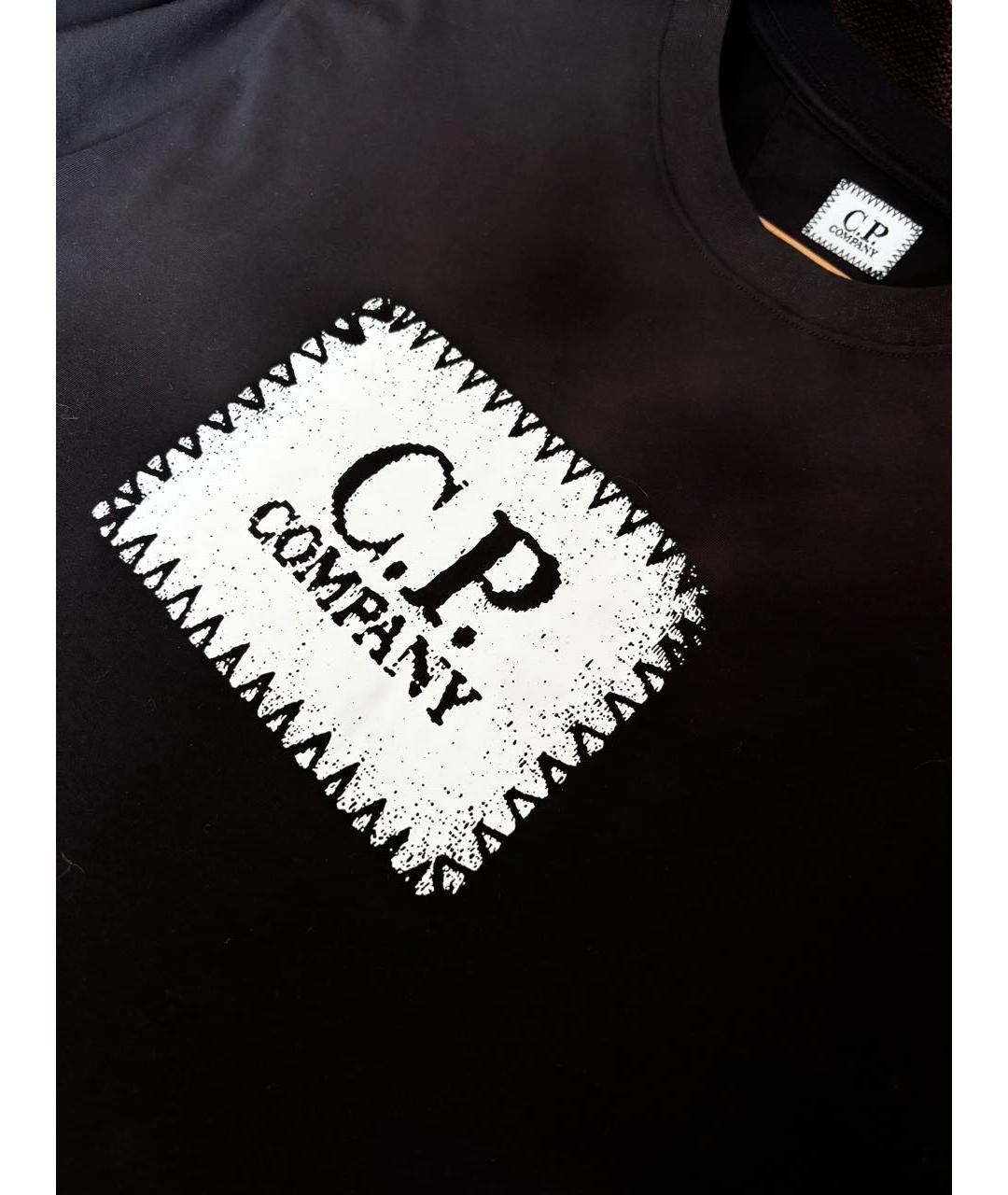CP COMPANY Черная хлопковая футболка, фото 4