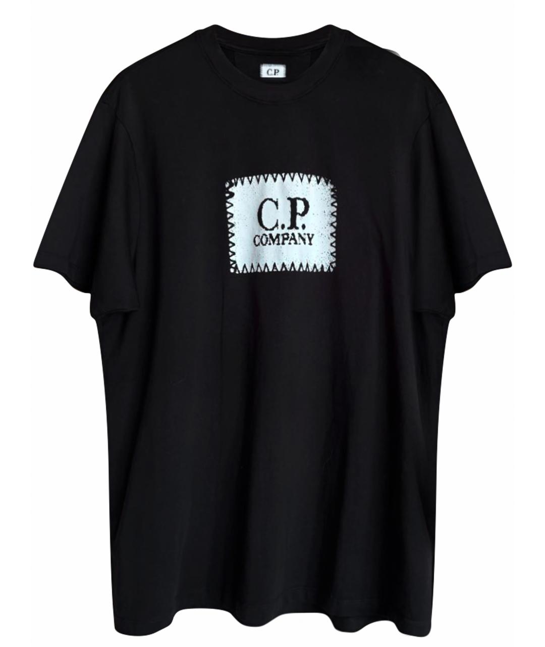 CP COMPANY Черная хлопковая футболка, фото 1