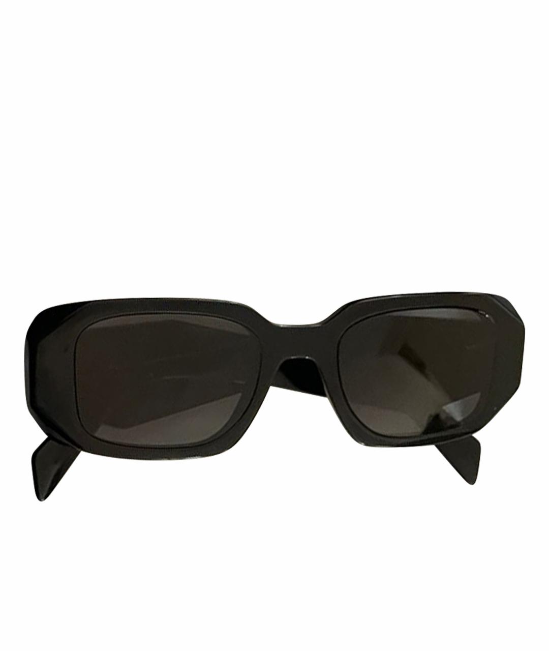 PRADA Черные пластиковые солнцезащитные очки, фото 1