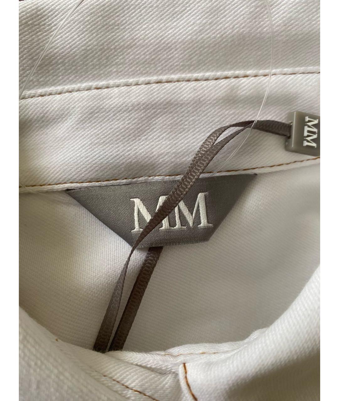 MAX MARA Белая хлопко-эластановая куртка, фото 3